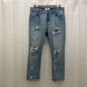 Pistola Light Blue Distressed High Rise Jeans